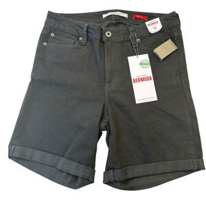 Celebrity Pink Bermuda Shorts Mid-Rise Denim Black Cuffed Size 14‎ Summer Travel